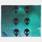 Kunst voor dieren - Ancient Alien Head Fleece Deken (Voorkant (Horizontaal))