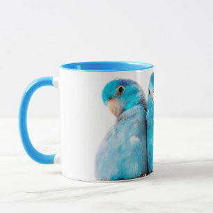 Kunst voor driepunts Pacific Blue Parrotlet Mok Cu