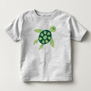 Kunst voor groene schildpad zwemmen kinder shirts