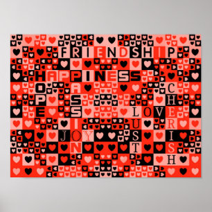 Kunst voor harten en woorden poster