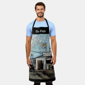 Kunst voor het leven van de visser - Vind aas hier Schort (Gedragen)