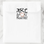 Kunst voor het ontbijt sticker (Tas)