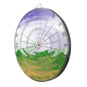 Kunst voor het schilderen van Retro Dartbord (Voorkant Rechts)