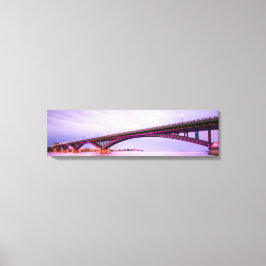 Kunst voor internationale vredesbrug panoramisch c canvas afdruk