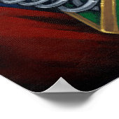 Kunst voor kerstvakantie met kerstfeest poster (Hoek)