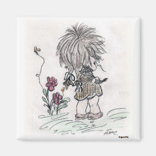 Kunst voor kinderen en Katten Magneet