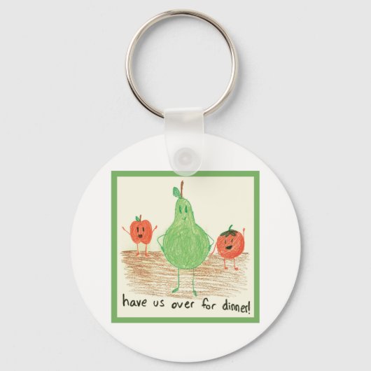 Kunst voor kinderen, groen sleutelhanger (Voorkant)