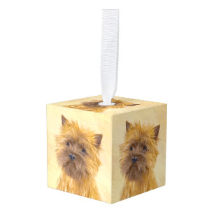 Kunst voor koeienwerpers - Kute Original Dog Art Kubus Ornament