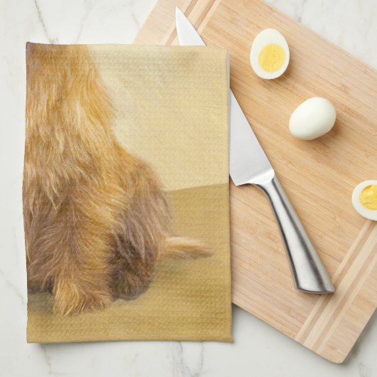 Kunst voor koeienwerpers - Kute Original Dog Art Theedoek (Quarter Fold)