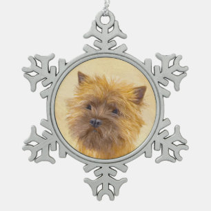 Kunst voor koeienwerpers - Kute Original Dog Art Tin Sneeuwvlok Ornament