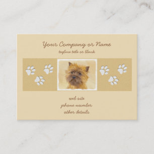 Kunst voor koeienwerpers - Kute Original Dog Art Visitekaartje