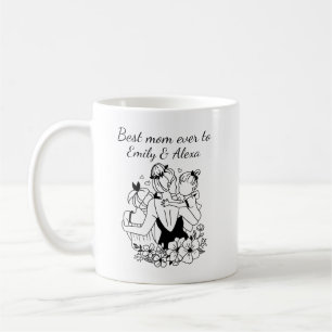 Kunst voor moeder en dochter koffiemok