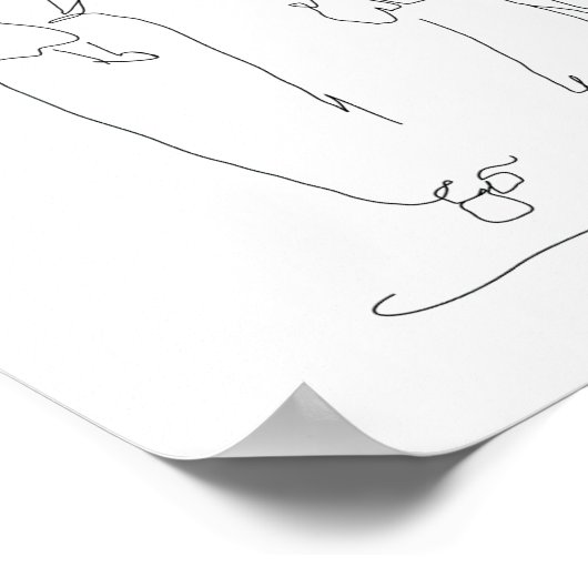 Kunst voor moeder en kind, gezinsillustratie, poster (Hoek)