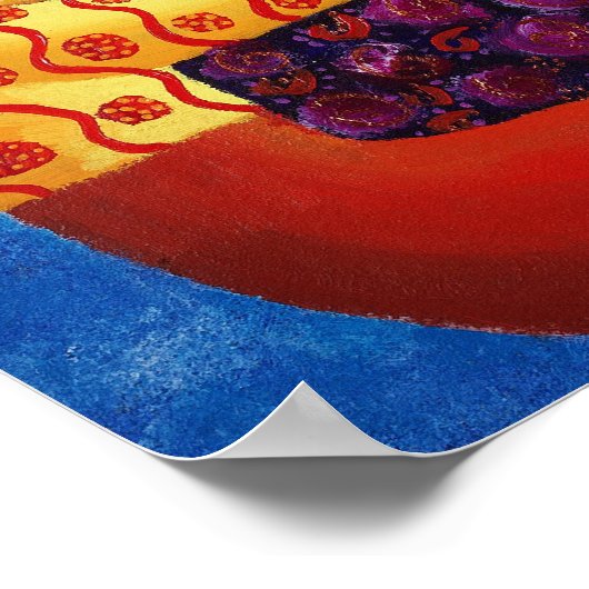 Kunst voor moeder en zonen acrylverf poster (Hoek)