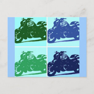 Kunst voor motorfietsen Pop Briefkaart