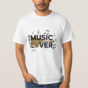 Kunst voor muziekliefhebbers overal t-shirt