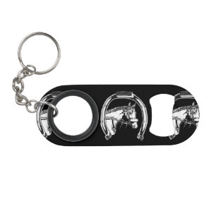 Kunst voor paarden en Hoefijzers Mini Flessenopener