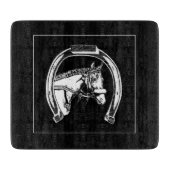 Kunst voor paarden en Hoefijzers Snijplank (Voorkant)