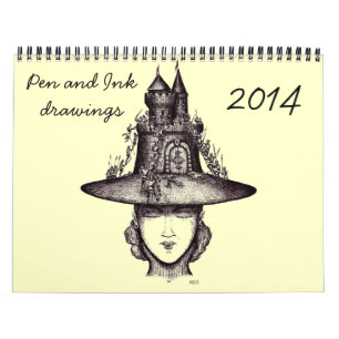 Kunst voor pen- en inkttekening 2014, creatief kal kalender