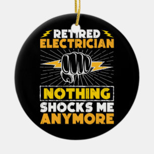 Kunst voor pensionering van elektriciens voor mann keramisch ornament