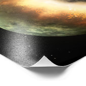 Kunst voor planetbotsingsruimte foto afdruk (Hoek)
