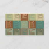 Kunst voor proeflezen Pop Visitekaartje (Achterkant)