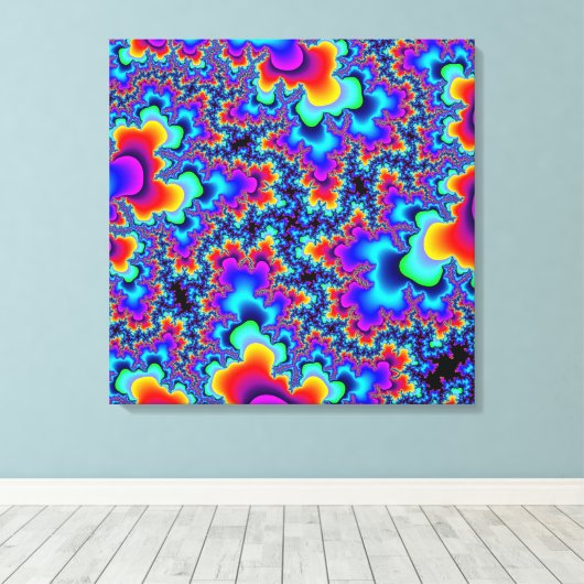 Kunst voor Rainbow Fractal Canvas (Insitu (Houten vloer))