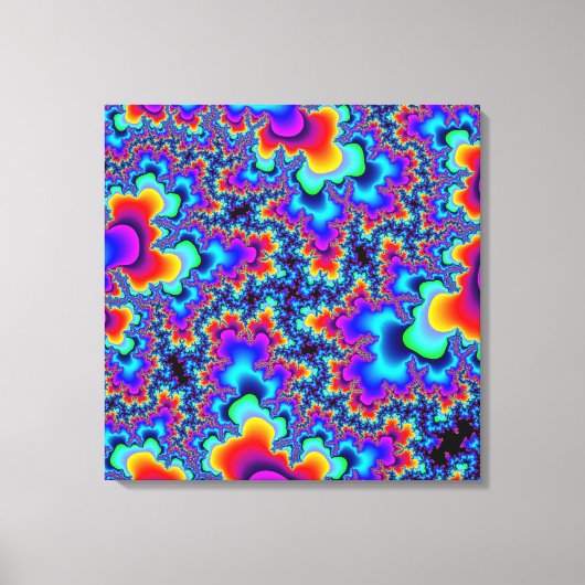 Kunst voor Rainbow Fractal Canvas Afdruk (Voorkant)