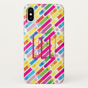 Kunst voor regenboogdiagonaal - lijnenpatroon iPhone x hoesje