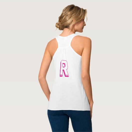 Kunst voor regenboogdiagonaal - lijnenpatroon tanktop (Volledige Achterkant)