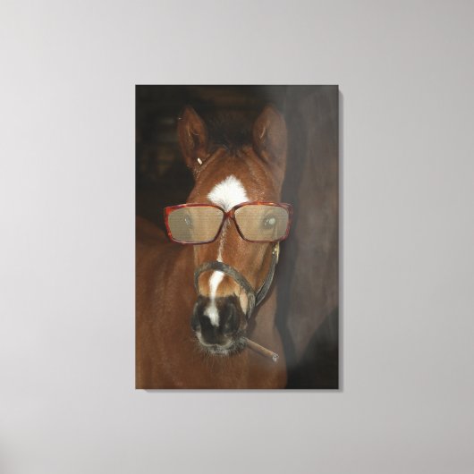 Kunst voor roken van ciffar canvas met paarden (Voorkant)