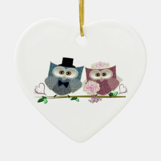 Kunst voor schattige eigendom van Bride en Groom Keramisch Ornament