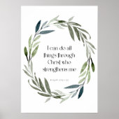 Kunst voor Scriptwand | Filippijnen 4:13 Poster (Voorkant)