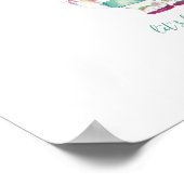 Kunst voor Tropische kerstWaterverf Poster (Hoek)