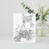 Kunst voor volwassen fox-dieren briefkaart (Staand voorkant)