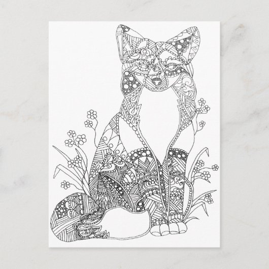 Kunst voor volwassen fox-dieren briefkaart (Voorkant)
