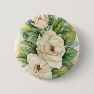 Kunst voor Waterverf van magnolia Flower - Multi Ronde Button 5,7 Cm