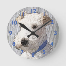 Kunst voor Wire Fox Terrier Ronde Klok