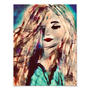 Kunst Vrouw Zeemeermin Schilderij Muurdecoratie Pr