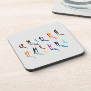 Kunst waterverf bier onderzetter