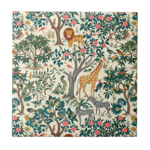 kunst, zebra's giraffen, flamingo, vogeltjes, lio tegeltje