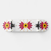 Kunst zonnebloem skateboard (Horizontaal)