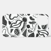 Kunstabstractie: Gezichten, lippen, geometrische m Case-Mate iPhone Case (Achterkant (horizontaal))