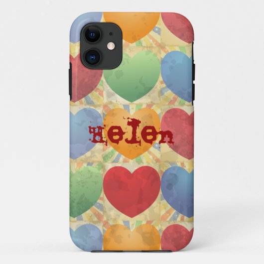 Kunstachtergrond en monogram Case-Mate iPhone case (Achterkant)