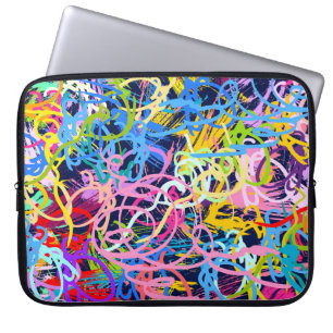 Kunstachtergrond. Naadloos patroon met grunge Laptop Sleeve
