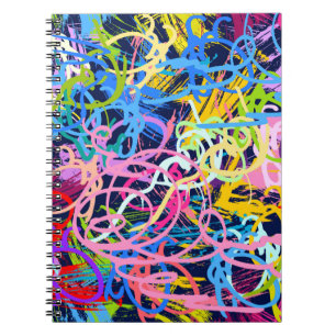 Kunstachtergrond. Naadloos patroon met grunge Notitieboek