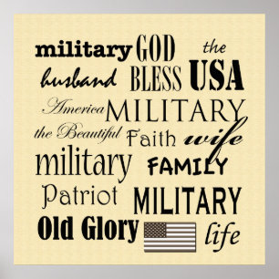 Kunstafdrukken in militaire substraat Poster