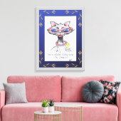 Kunstafdrukken met one Classy Cat Fun Canvas (Insitu (Woonkamer))