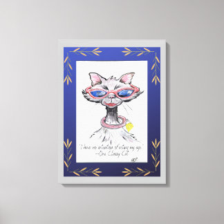 Kunstafdrukken met one Classy Cat Fun Canvas Afdruk