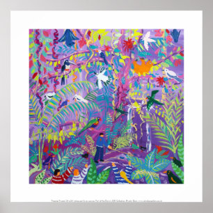 Kunstafdrukken: Tropische tweets Poster